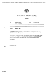 Gallaher International [Memo from Norman Jack to Brege McCusker regarding Business Man on 20000929]