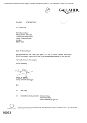 Gallaher Limited[Letter from Nigel P Espin to G Carmichael regarding trade information summary]