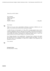 [Letter from Norman BS Jack to A O Ismail regarding meeting in Djibouti]