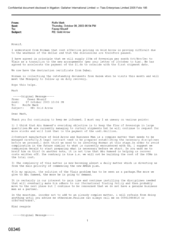 [E-mail from Mark Rolfe to Mounif Fawaz regarding Gold Arrow]