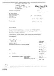 [Letter from Nigel P Espin to David Pinnel regarding connection with CTIT Ref KO67/04]