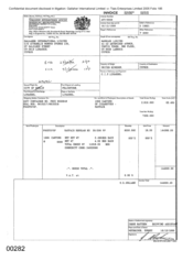 [Invoice from Gallaher International Limited to Namelex Limited for Mayfair Regular]