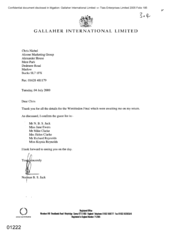 [Letter from Norman BS Jack to Chris Niebel regarding confirmation of the guest list]