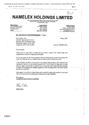 [Letter from Mike Clarke to Mr Norman Jack regarding letter of credit]