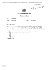 Gallaher Limited[Memo from Norman Jack to Tom Keevil regarding Norton Rose letter]