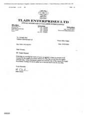 [Letter from Salah Al Koupeisi to Norman Jack regarding Supply Request]