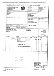 [Export invoice for Tlais Enterprises Ltd regarding 800 cartons of Dorchester Int'l FF cigarettes]