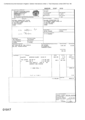 [Sovereign Classic cigarette invoice for Gallaher International Ltd]