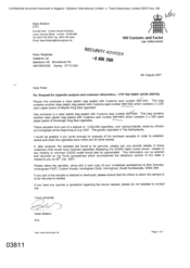 [Letter from Sean Brabon to Peter Redshaw regarding customer information - CTIT Ref 229/01]