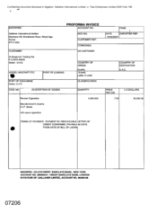 [Invoice from Gallaher International Limited to Al-Muqarram Trading Est for Ronson Cigarettes]