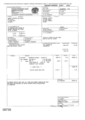 [Invoicef from Atteshlis Bonded Stores Ltd on behalf of Gallaher International Limited for 800 cartons of cigarettes Sovereign Classic]