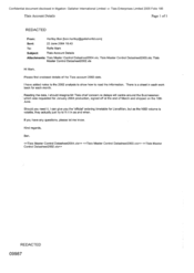 [Email from Ben Hartley to Mark Rolfe regarding Tlais account details]