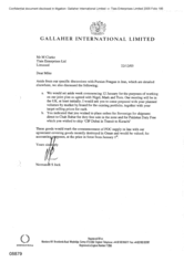 [Letter from Norman BS Jack to M clarke regarding commencement of FOC supply]