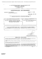 [Certificate of Deposit from Cyprus Popular Bank Ltd to L Atteshlis Bonded Stores Ltd for 800 cases of Sovereing Classic Gold]