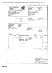 Invoices of 800 cartons of cigarettes - Dorchester Int'l Lights