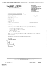 [Letter from Fadi Nammour to Norman BS Jack regarding a cargo shipped to Dubai]