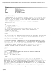 [Email from Ann Elkington to Norman Jack and Peter Whent regarding letters of credit]