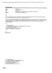 [Email from Jeff Jeffery to Tom Keevil regarding Gallaher red lights in Iraq]