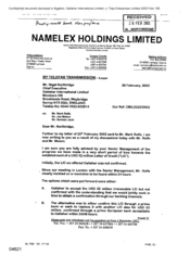 [Report from Charles Hadkinson to Nigel Northridge regarding USD 52 million letter of credit]