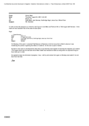 [Email from Nigel Simon to Jon Moxon regarding visit to Cyprus]