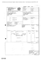 Invoice from Attenshlis Bonded Stores Ltd on behalf of Gallaher International Limited on Dorchester Int'l FF