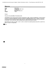 [Email from Peter Whent to Norman Jack regarding Tlais finacial report]