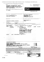 [Bill of lading for combined transport shipment or port to port shipment from Gallaher International Limited to Tlais Enterprises Ltd regarding a container said to contain 800 cartons of cigarettes]