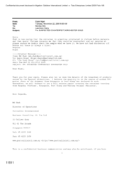[Email from Nigel Espin to Alec Barclay regarding the suspected counterfeit Dorchester Gold]