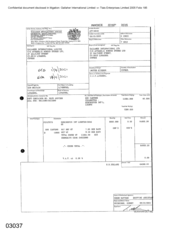 [Invoice from Atteshlis Bonded Stores Ltd on behalf of Gallaher International Limited regarding Dorchester Int'l Lights]