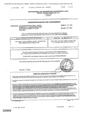 [Certificate of deposit of Gold Arrow Lights cigarettes from Gallaher International Limited to L Atteshlis Bonded Stores Ltd]