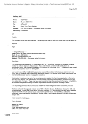 [Email from Nigel Espin to Jeff Jeffery regarding Dorchester seized in antwerp]