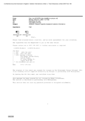 [Email from Joe Daly to Nigel Espin regarding request cigarette analysis & customer information]