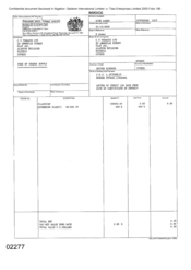 [Invoice for Gallaher International Limited prepared by CT Tobacco Ltd]