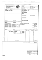 [Invoice from Gallaher International Limited to Tlais Enterprises Ltd regarding 2667 Cartons of Sovereign Classic Cigarettes]