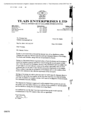 [Letter from M Clarke to Norman Jack regarding January orders]