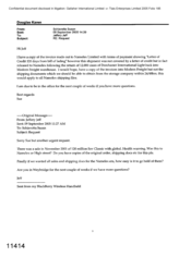 [Letter from Susan Schiavetta to Jeff Jeffery regarding letter of credit from bill of lading]