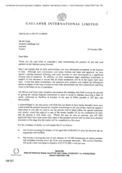 [ Letter from M Clarke regarding Summarising the position of partners on the business]