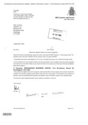 [Letter from Joe Daly to Peter Redshaw regarding the request for cigarette analysis and customer information]