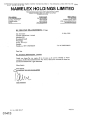 [Letter from Fadi Nammour to Sue James regarding shipment of Montevideo, Uruguay]