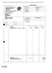 [An Invoice of Gallaher International Limited Concerning the Overview of Billing Items]