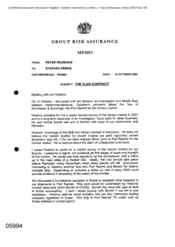 Group Risk Assurance[Memo from Peter Redshaw to Stephen Perks regarding the Tlais contract]