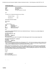 [Email from Susan Schiavetta to Jeff Brown regarding NBD shipments]