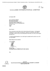 [Letter from Norman Jack to Jasmeet Hakimzada regarding copy of the International Trade Policy]