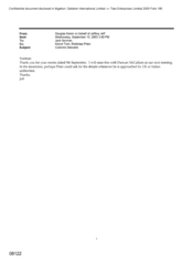 [Email from Jeff Jeffery to Norman Jack regarding Customs Seizures]