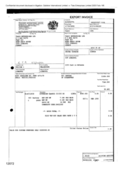 [Export Invoice from Tlais Enterprises Ltd on behalf of Gallaher International Limited on Sovereign Classic]