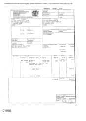 [Invoice from Atteshlis Bonded Stores Ltd on behalf of Gallaher International Limited regarding Sovereign Classic]