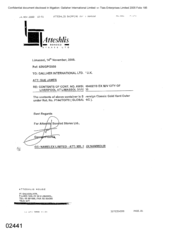 [Letter from George Pouros to Sue James regarding contest of cont no AWSU494627/0EX M/V city of Liverpool at Limassol 31/1000]