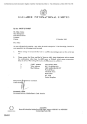 [Letter from Norman BS Jack to Mike Clarke regarding 152m Sovereign]