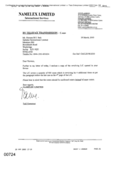 [Letter from Fadi Nammour to Norman BS Jack regarding copy of revolving L/C covering a quantity of 800 cases]