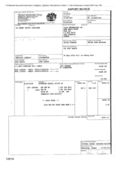 [Export Invoice from Gallaher International Limited to Tlais Enterprises Limited regarding Sovereign Classic]